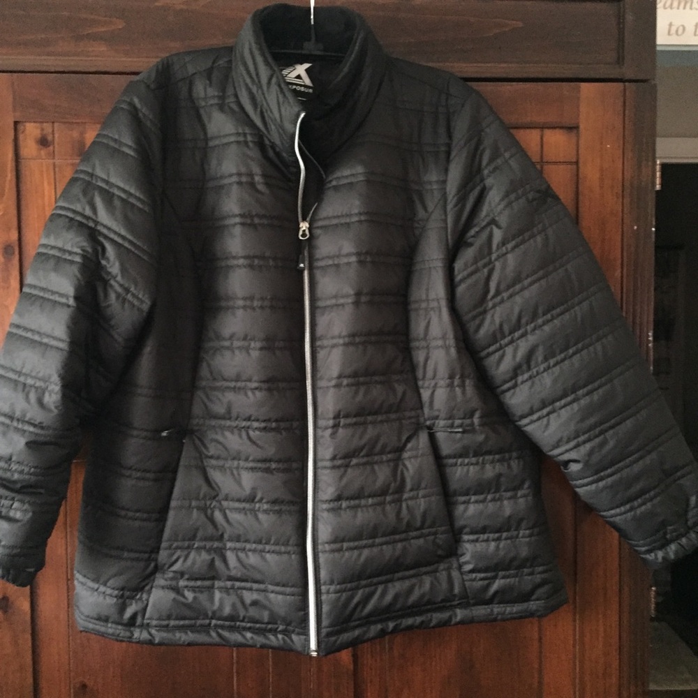 BLACK  ZeroXposur Karina Puffer Jacket 1X   BLACK